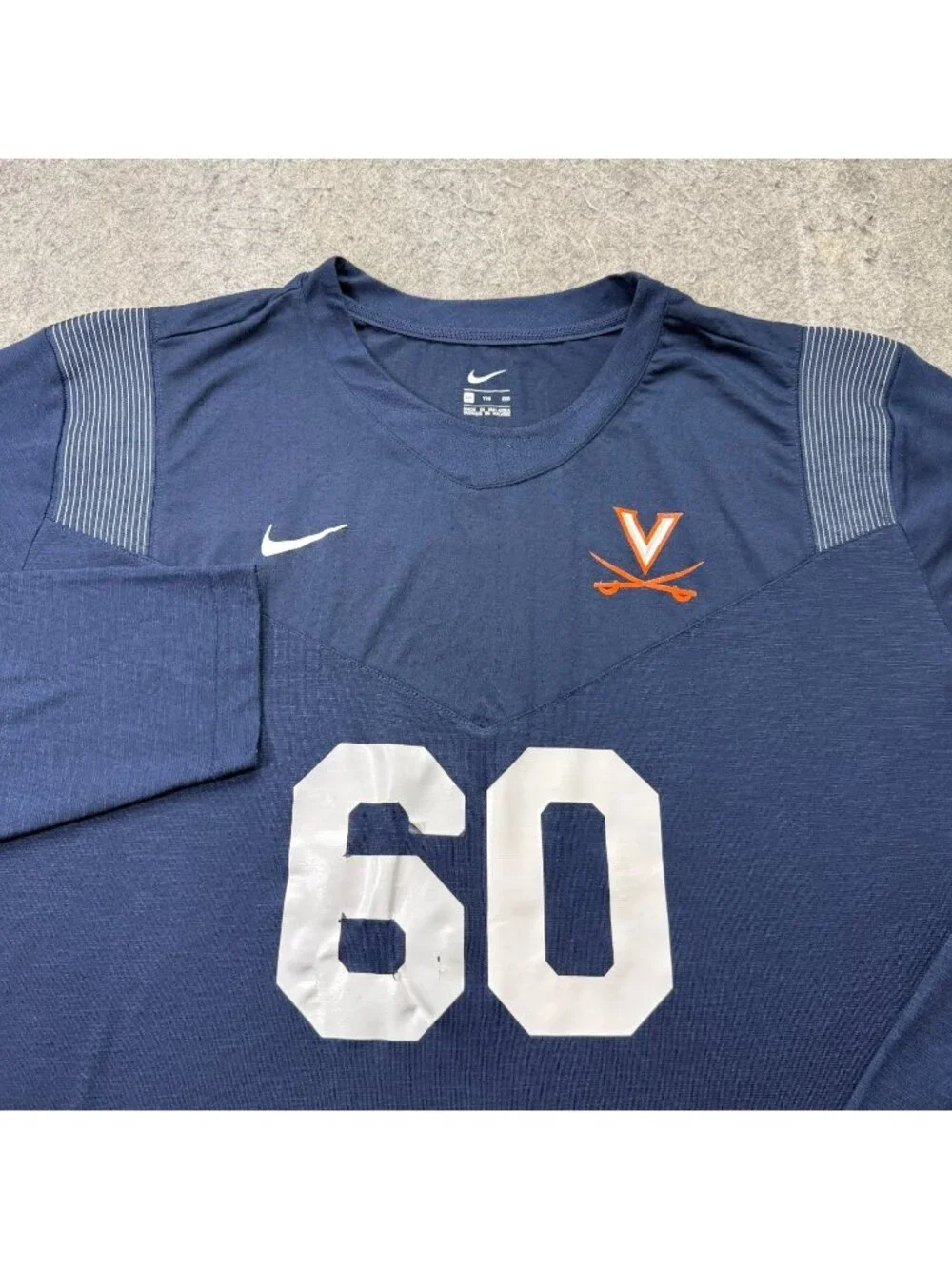 Virginia Cavaliers Nike Shirt Men 2XL Blue Long Sleeve Crew Neck Performance